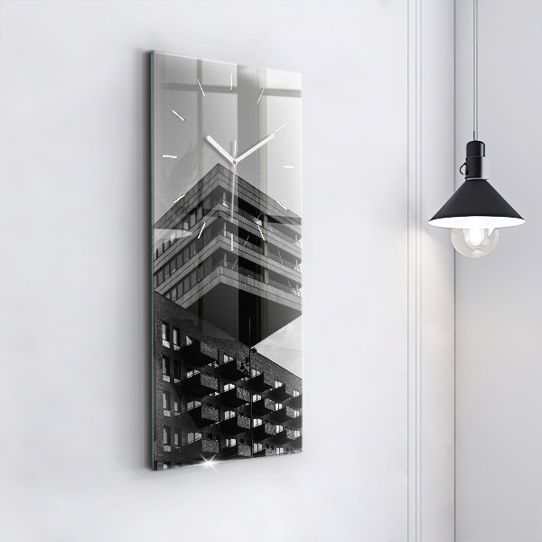 Vertical wall clock Architecture in Amsterdam