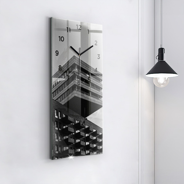 Vertical wall clock Architecture in Amsterdam