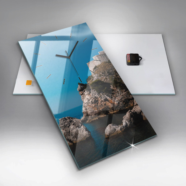 Vertical wall clock Cliffs in Dubrovnik