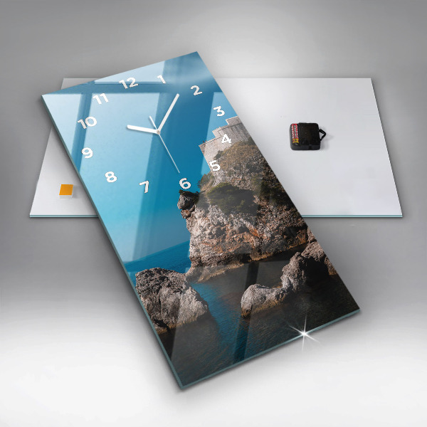 Vertical wall clock Cliffs in Dubrovnik