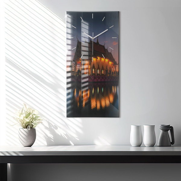 Vertical wall clock Temple in Bangkok