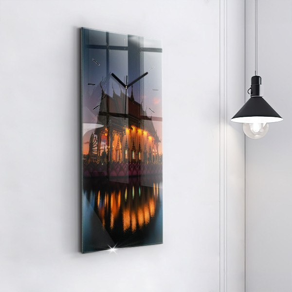 Vertical wall clock Temple in Bangkok