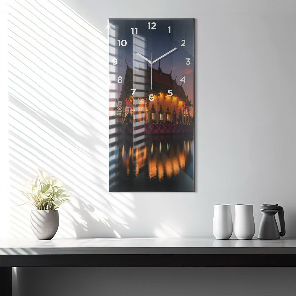 Vertical wall clock Temple in Bangkok