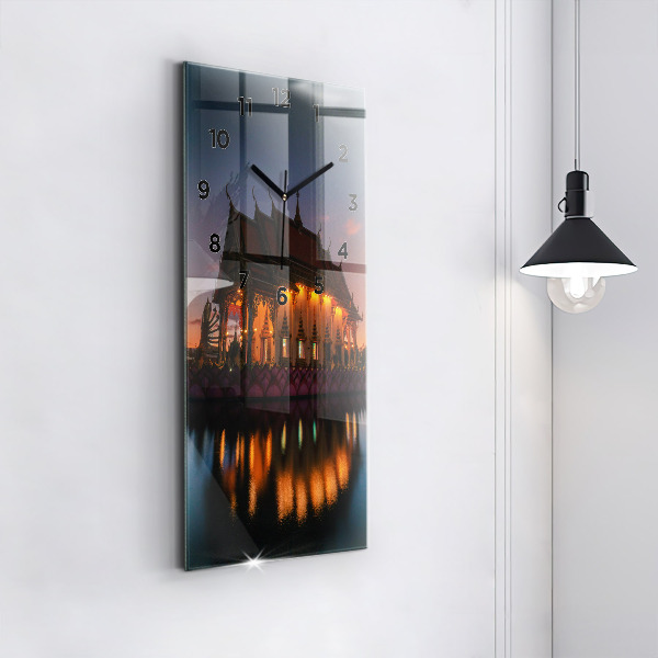 Vertical wall clock Temple in Bangkok