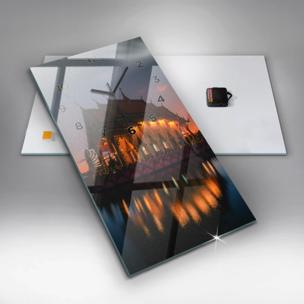 Vertical wall clock Temple in Bangkok