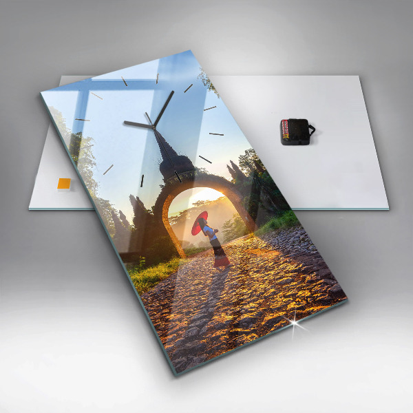 Vertical wall clock Surat Thani Park Thailand