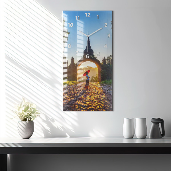 Vertical wall clock Surat Thani Park Thailand