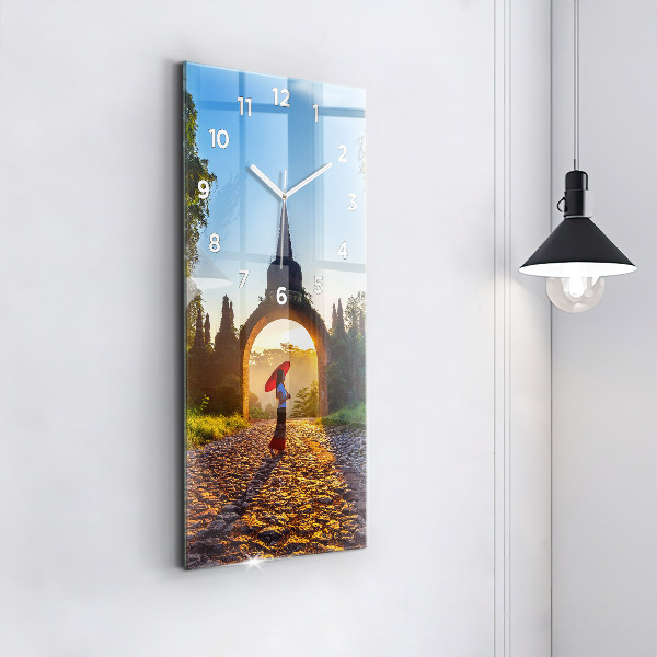 Vertical wall clock Surat Thani Park Thailand