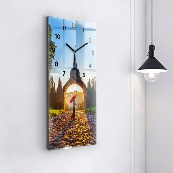 Vertical wall clock Surat Thani Park Thailand