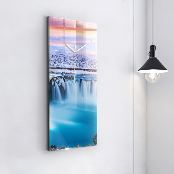 Vertical wall clock Godafoss Waterfall Iceland