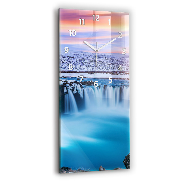 Vertical wall clock Godafoss Waterfall Iceland