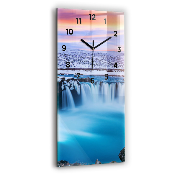 Vertical wall clock Godafoss Waterfall Iceland
