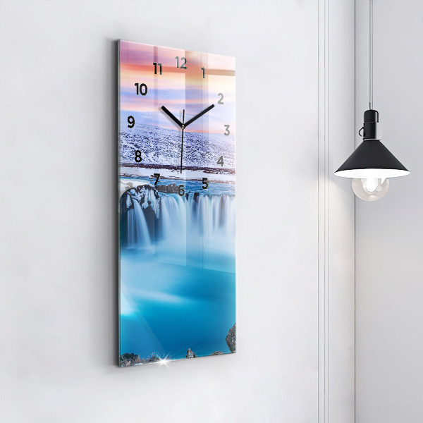Vertical wall clock Godafoss Waterfall Iceland