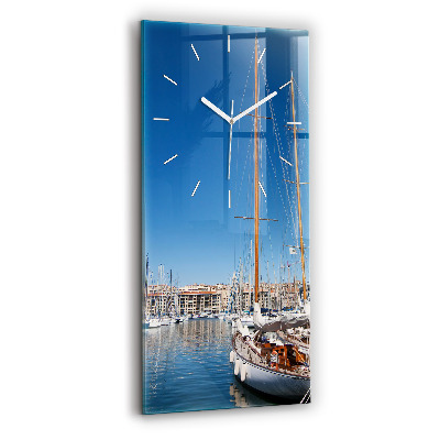 Vertical wall clock Marina in Marseille France