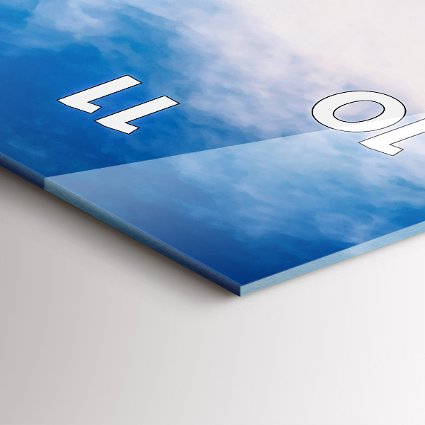 Vertical wall clock Waterfall in Iceland