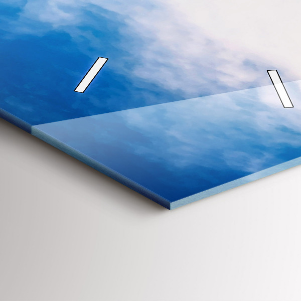 Vertical wall clock Waterfall in Iceland