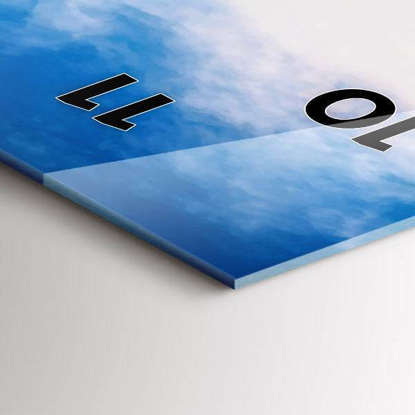 Vertical wall clock Waterfall in Iceland