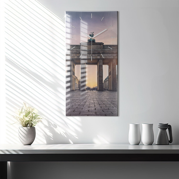 Vertical wall clock Brandenburg Gate