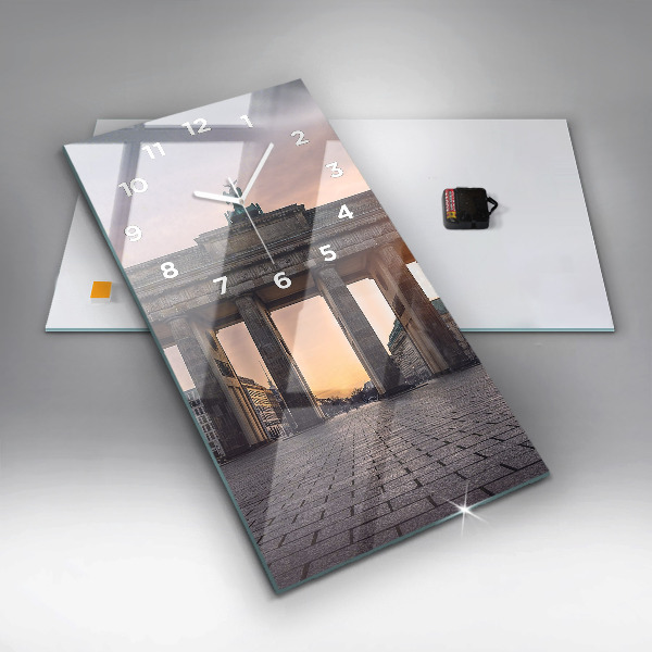 Vertical wall clock Brandenburg Gate