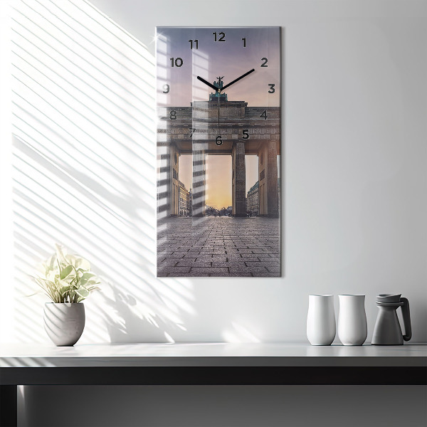 Vertical wall clock Brandenburg Gate