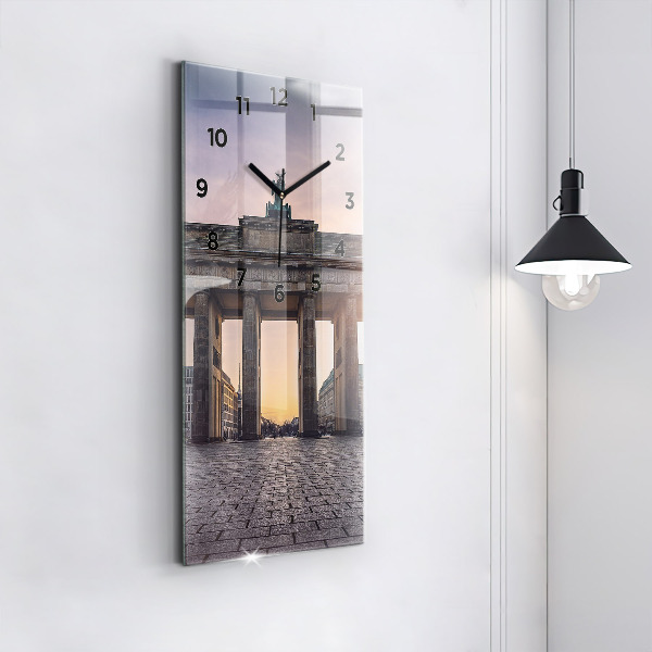 Vertical wall clock Brandenburg Gate