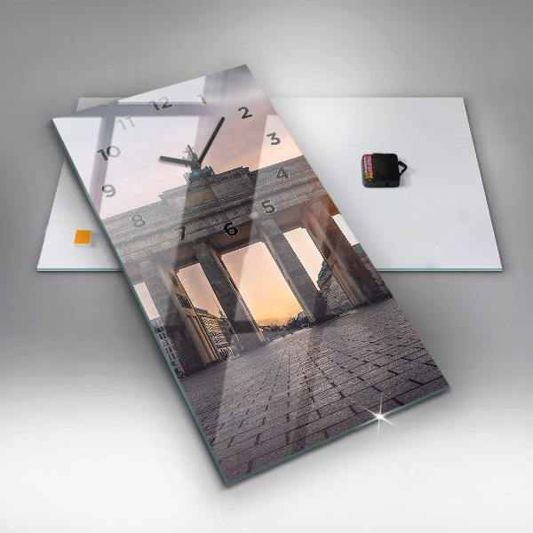 Vertical wall clock Brandenburg Gate