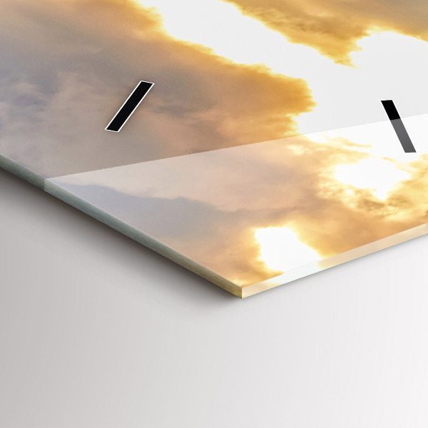 Vertical wall clock Landscape with forests