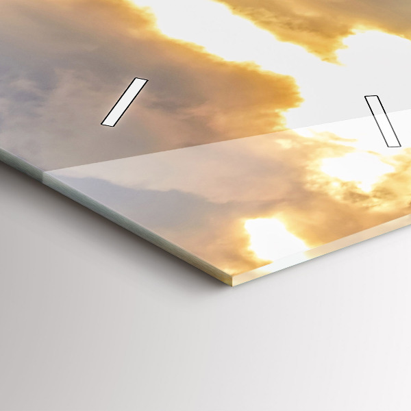 Vertical wall clock Landscape with forests