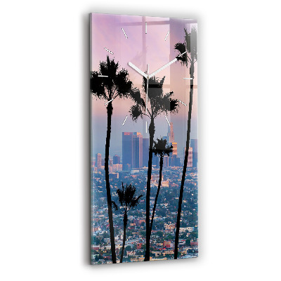 Vertical wall clock Los Angeles Sunset