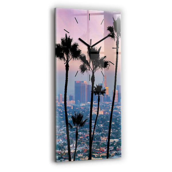 Vertical wall clock Los Angeles Sunset