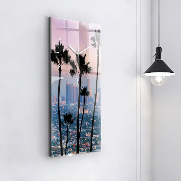 Vertical wall clock Los Angeles Sunset