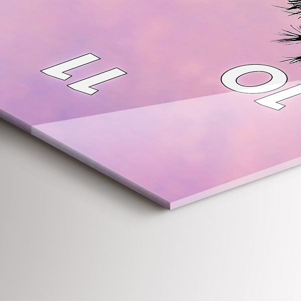 Vertical wall clock Los Angeles Sunset