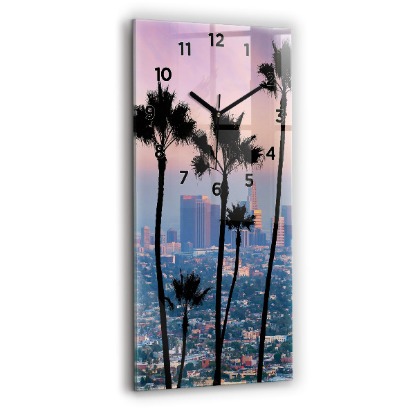 Vertical wall clock Los Angeles Sunset
