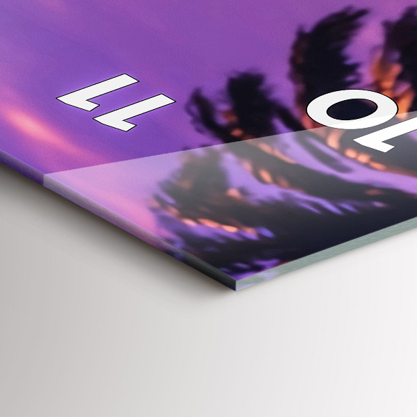 Vertical wall clock Sunset in LA