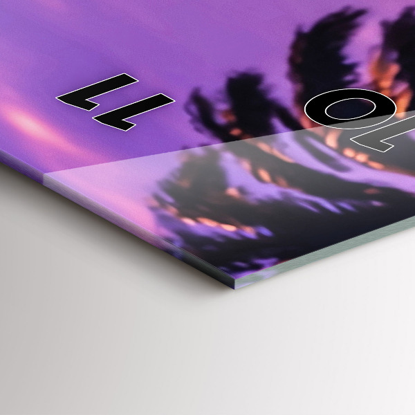 Vertical wall clock Sunset in LA