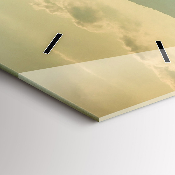 Vertical wall clock Mountain landscape