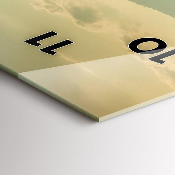 Vertical wall clock Mountain landscape