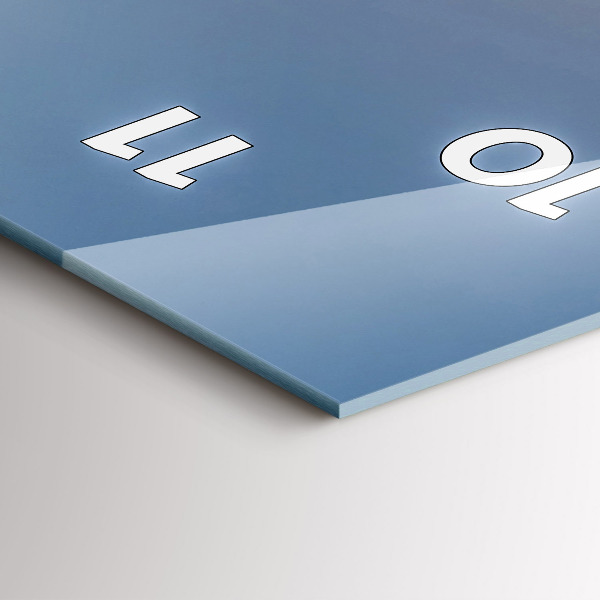 Vertical wall clock Mountain landscape