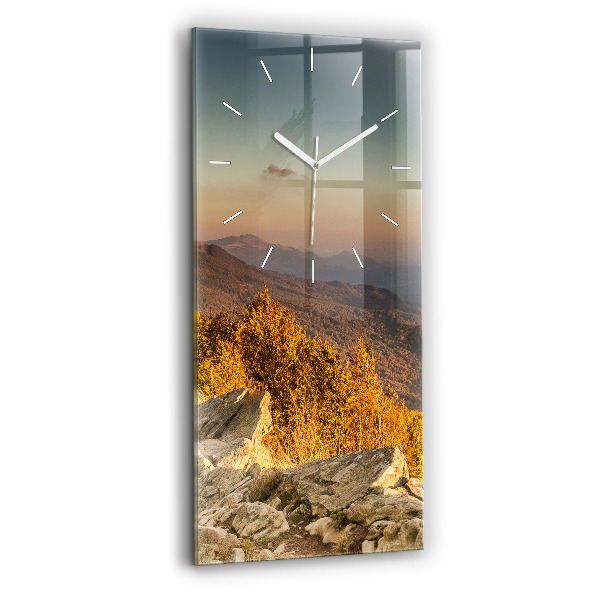 Vertical wall clock Bieszczady Mountains