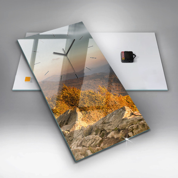 Vertical wall clock Bieszczady Mountains