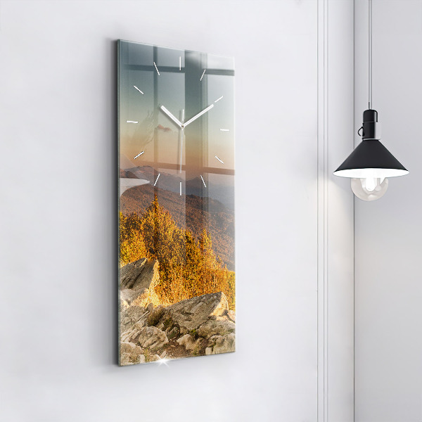 Vertical wall clock Bieszczady Mountains