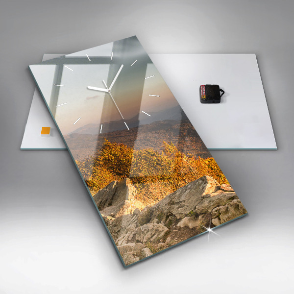 Vertical wall clock Bieszczady Mountains