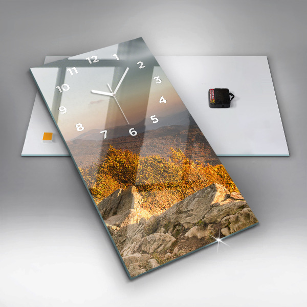 Vertical wall clock Bieszczady Mountains