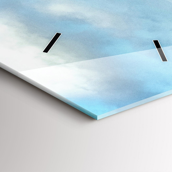 Vertical wall clock Mountain landscape