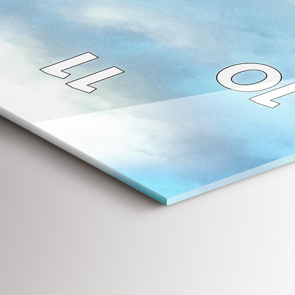 Vertical wall clock Mountain landscape