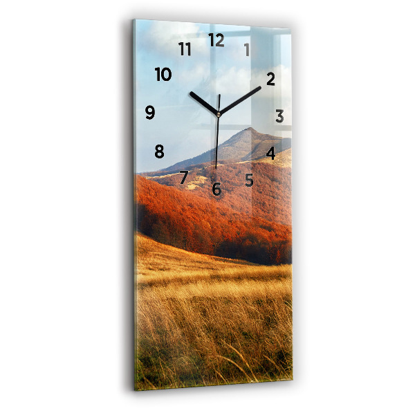 Vertical wall clock Mountain landscape