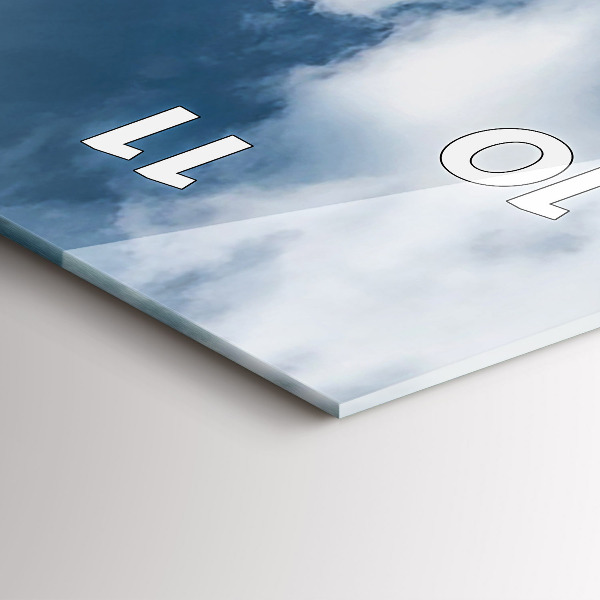 Vertical wall clock Panorama of the city of Ostrava