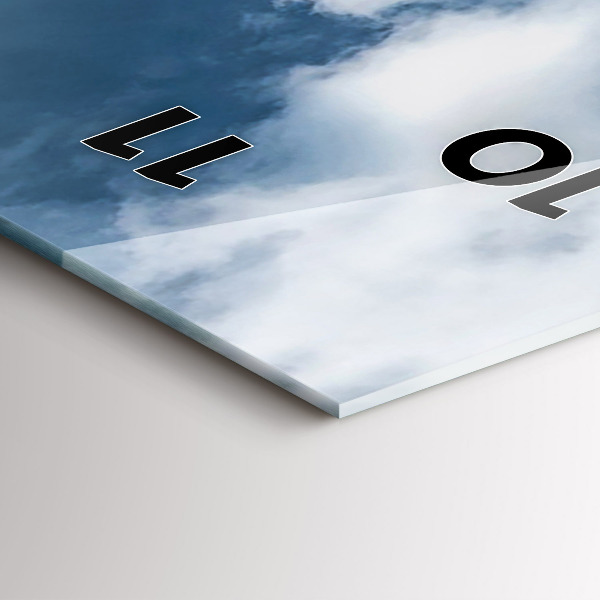 Vertical wall clock Panorama of the city of Ostrava