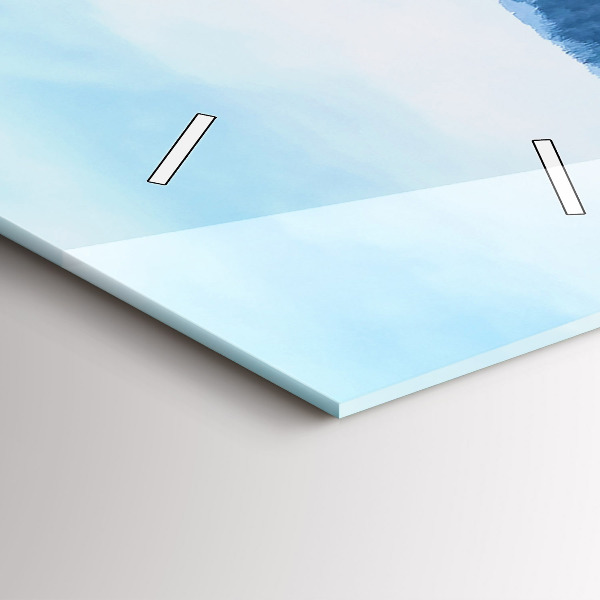 Vertical wall clock Panorama of the city in winter