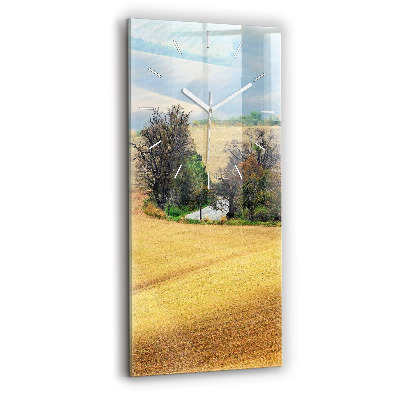 Vertical wall clock Moravia Rural Landscape